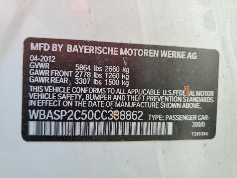 Auction sale of the 2012 Bmw 535, vin: WBASP2C50CC338862, lot number: 66001176