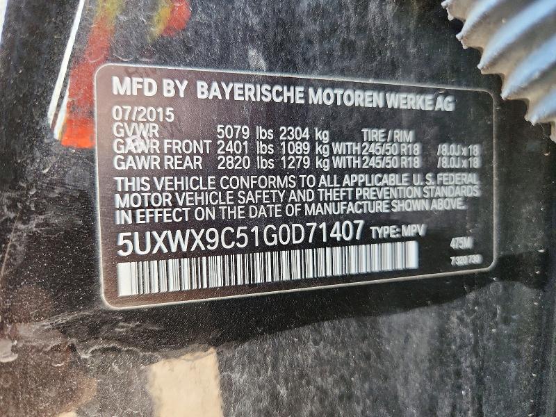 Aukcja sprzedaży 2016 Bmw X3, vin: 5UXWX9C51G0D71407, numer aukcji: 66560346