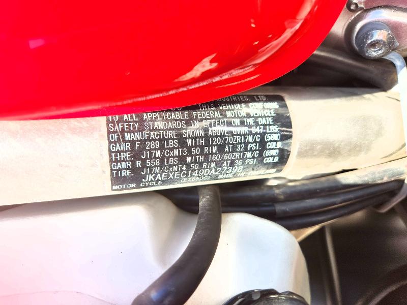 Продаж на аукціоні авто 2009 Kawasaki Ex650, vin: JKAEXEC149DA27398, номер лоту: 65309906