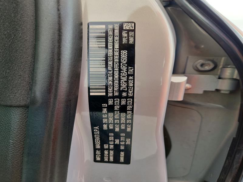 66398696 :رقم المزاد ، ZN6PMDBA4R7450656 vin ، 2024 Maserati Grecale مزاد بيع