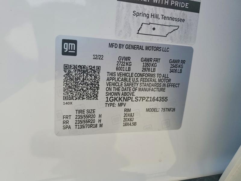 Aukcja sprzedaży 2023 Gmc Acadia, vin: 1GKKNPLS7PZ164355, numer aukcji: 63449986