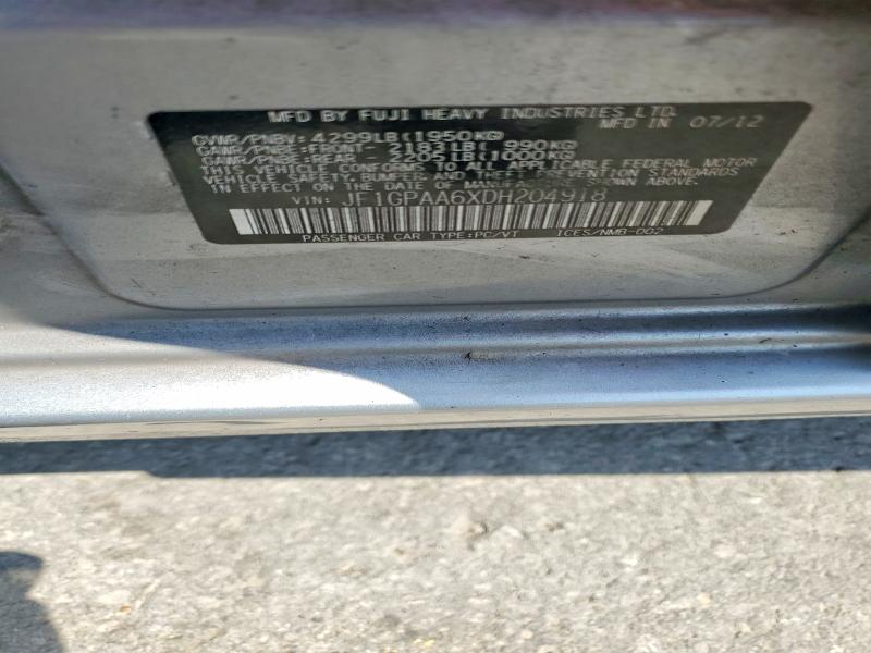 65158556 :رقم المزاد ، JF1GPAA6XDH204918 vin ، 2013 Subaru Impreza مزاد بيع