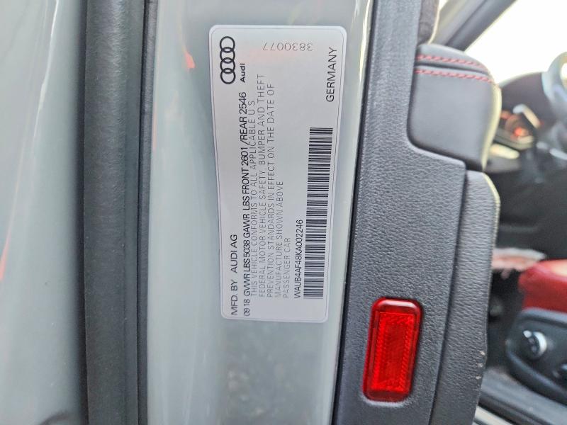 Продажа на аукционе авто 2019 Audi S4, vin: WAUB4AF48KA002246, номер лота: 66213276