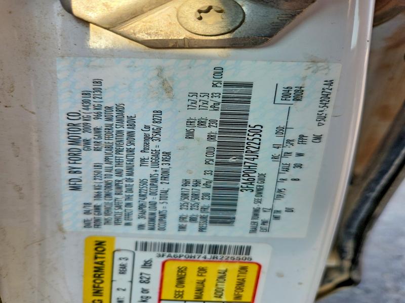 Продаж на аукціоні авто 2018 Ford Fusion, vin: 3FA6P0H74JR225505, номер лоту: 63656946