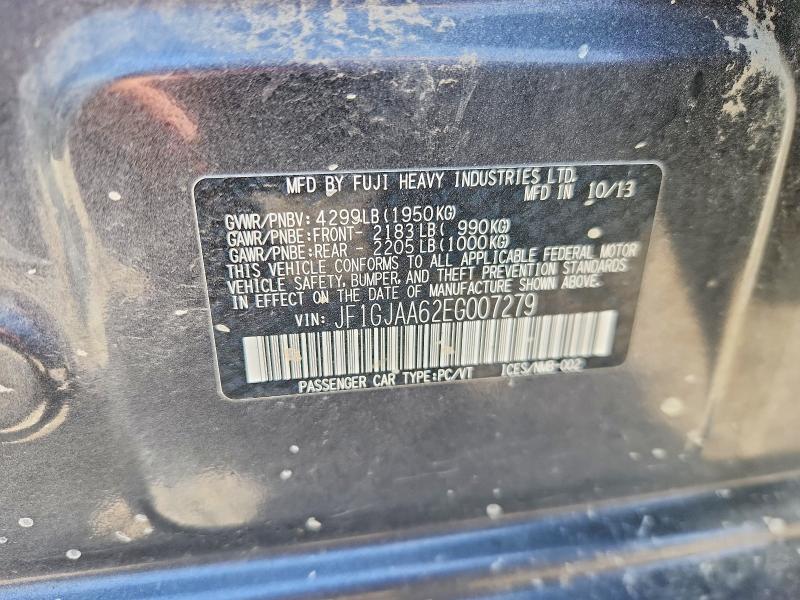 Aukcja sprzedaży 2014 Subaru Impreza, vin: JF1GJAA62EG007279, numer aukcji: 65357596