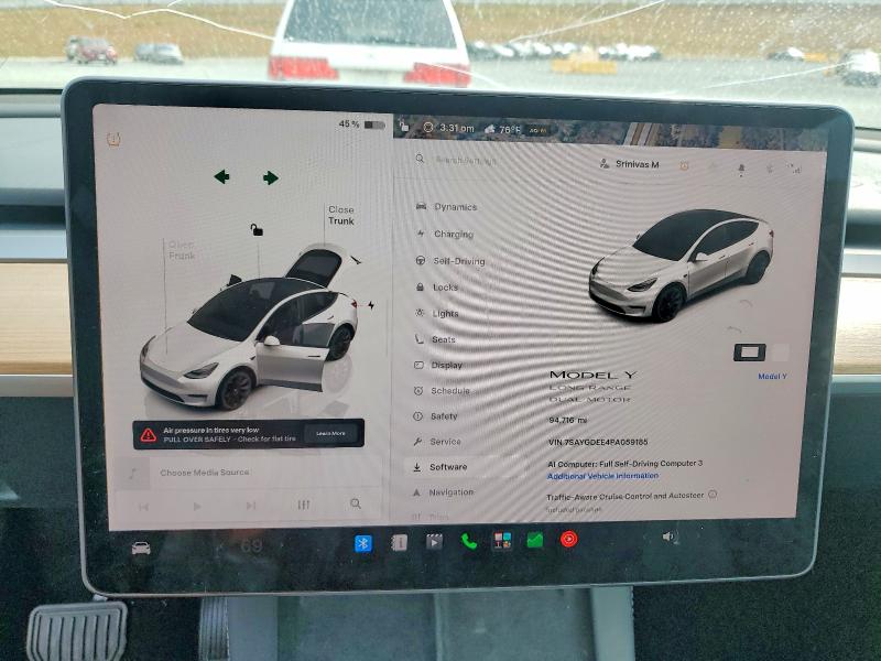 Aukcja sprzedaży 2023 Tesla Model Y, vin: 7SAYGDEE4PA059185, numer aukcji: 66811176