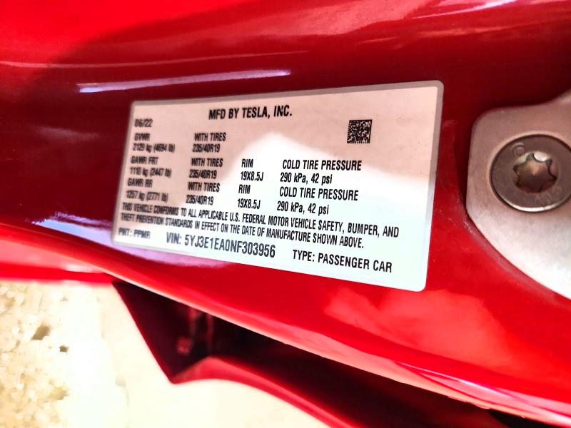 Aukcja sprzedaży 2022 Tesla Model 3, vin: 5YJ3E1EA0NF303956, numer aukcji: 67205926