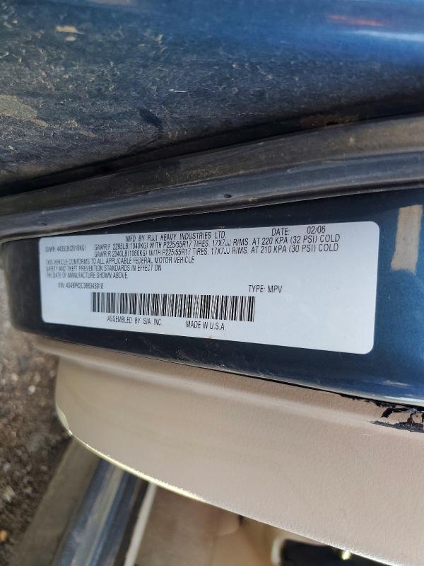 66323066 :رقم المزاد ، 4S4BP62C366343918 vin ، 2006 Subaru Legacy مزاد بيع
