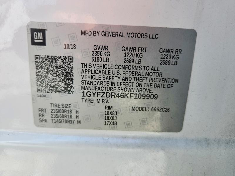 Aukcja sprzedaży 2019 Cadillac Xt4, vin: 1GYFZDR46KF109909, numer aukcji: 66517186