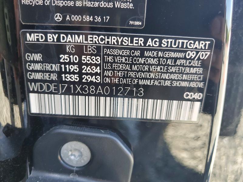 Aukcja sprzedaży 2008 Mercedes-benz Cl, vin: WDDEJ71X38A012713, numer aukcji: 65710926
