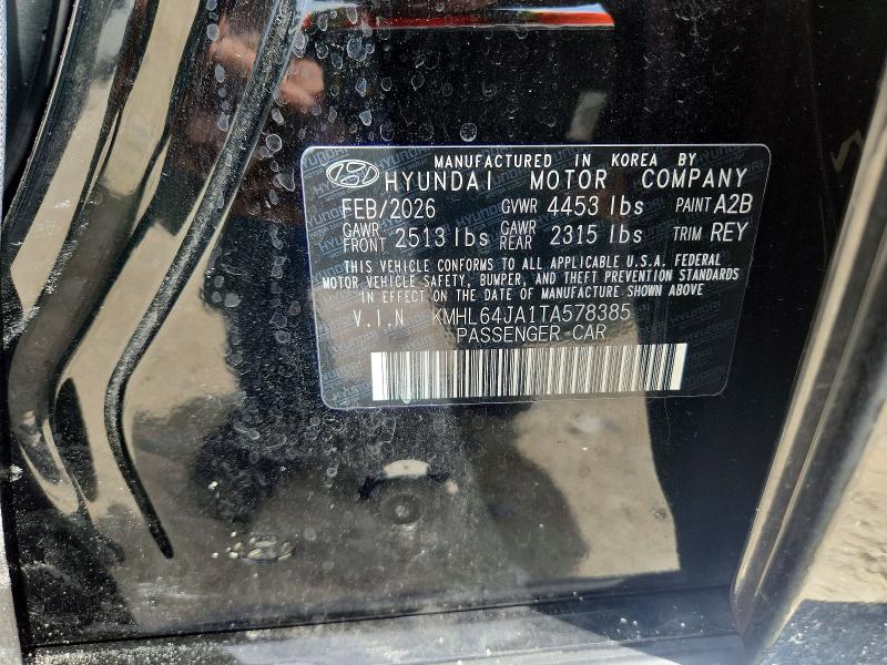 2026 Hyundai Sonata მანქანა იყიდება აუქციონზე, vin: KMHL64JA1TA578385, აუქციონის ნომერი: 66994026