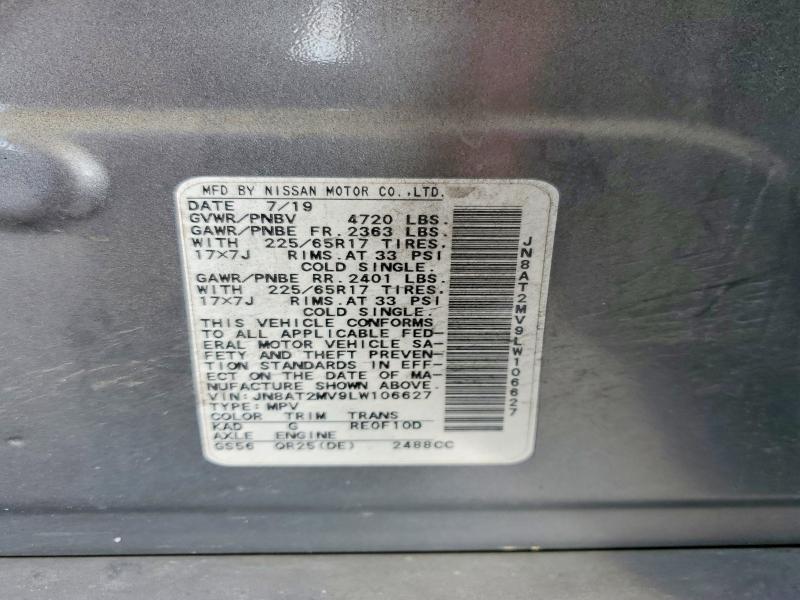 Продажа на аукционе авто 2020 Nissan Rogue, vin: JN8AT2MV9LW106627, номер лота: 64008426