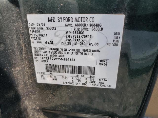Aukcja sprzedaży 2005 Ford F150, vin: 1FTRF12W95NB61681, numer aukcji: 62637966