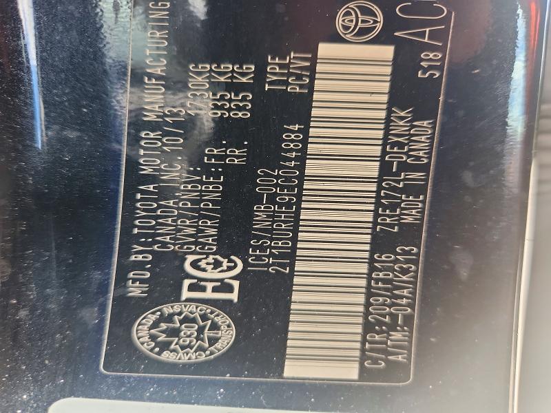64023216 :رقم المزاد ، 2T1BURHE9EC044884 vin ، 2014 Toyota Corolla مزاد بيع