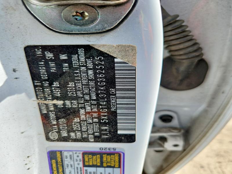 64625826 :رقم المزاد ، 5XXGT4L37KG362525 vin ، 2019 Kia Optima مزاد بيع