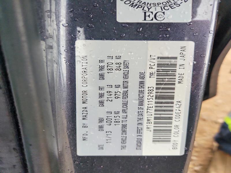 64022406 :رقم المزاد ، JM1BM1U77E1152983 vin ، 2014 Mazda 3 مزاد بيع