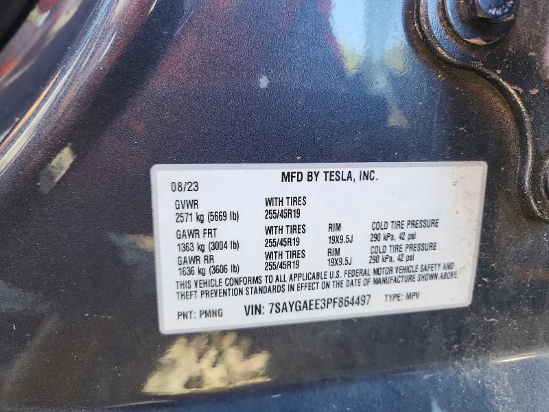 Aukcja sprzedaży 2023 Tesla Model Y, vin: 7SAYGAEE3PF864497, numer aukcji: 65651156