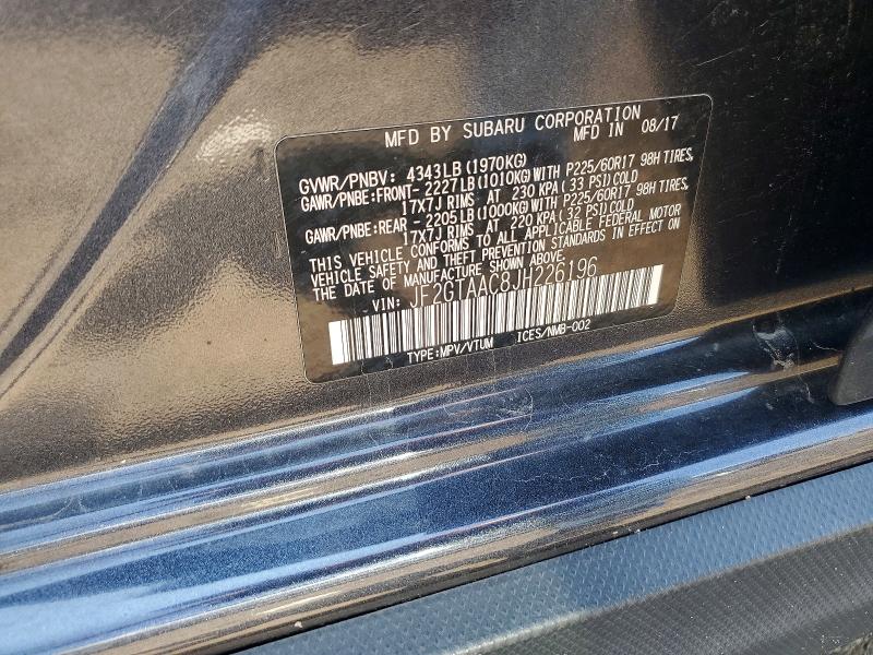 Продажа на аукционе авто 2018 Subaru Crosstrek, vin: JF2GTAAC8JH226196, номер лота: 63693106