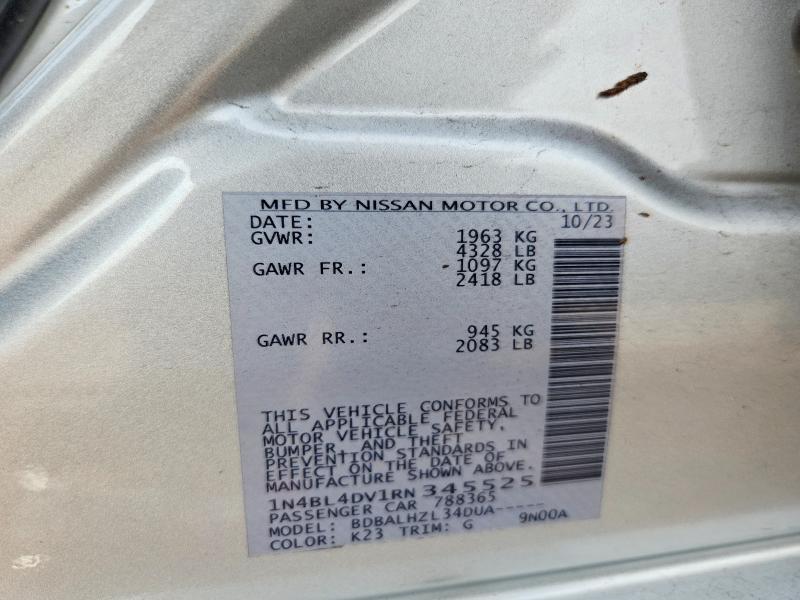65014486 :رقم المزاد ، 1N4BL4DV1RN345525 vin ، 2024 Nissan Altima مزاد بيع