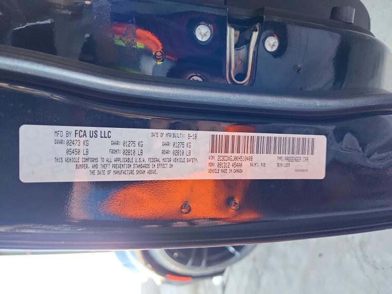 Aukcja sprzedaży 2019 Dodge Charger, vin: 2C3CDXGJ0KH510408, numer aukcji: 63896676