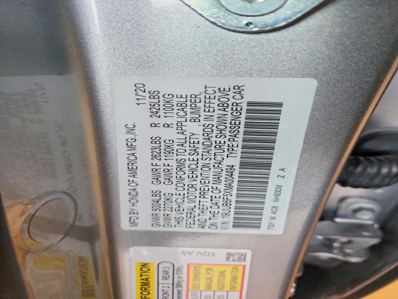 2021 Acura Tlx მანქანა იყიდება აუქციონზე, vin: 19UUB6F5XMA004494, აუქციონის ნომერი: 63689946