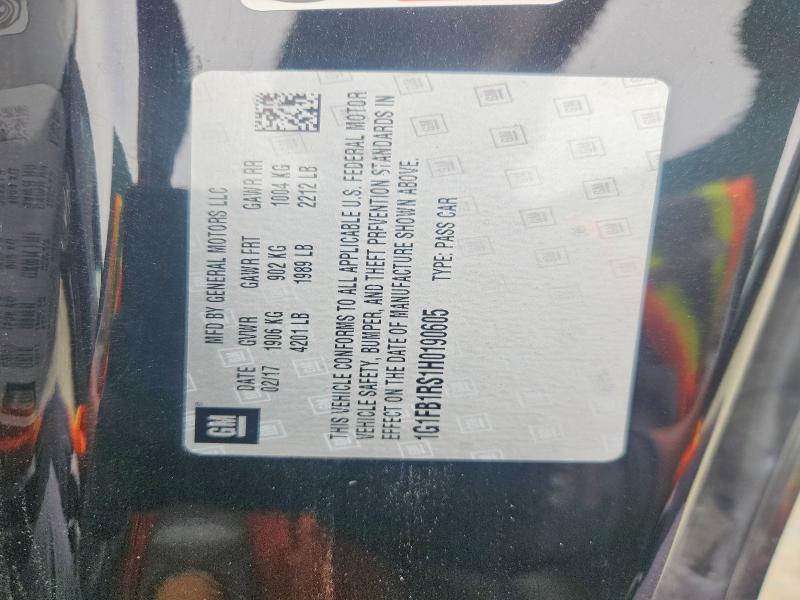 Продаж на аукціоні авто 2017 Chevrolet Camaro, vin: 1G1FB1RS1H0190605, номер лоту: 64333046