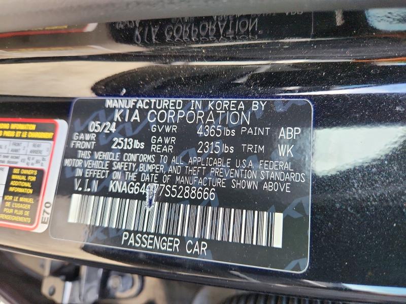 Aukcja sprzedaży 2025 Kia K5, vin: KNAG64J77S5288666, numer aukcji: 66930086
