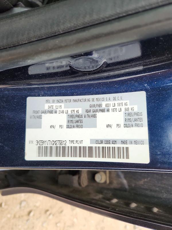 Продажа на аукционе авто 2016 Mazda 3, vin: 3MZBM1V7XGM279812, номер лота: 63554886