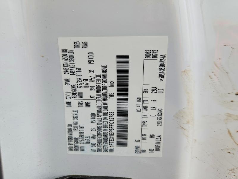 Aukcja sprzedaży 2015 Ford F150, vin: 1FTEX1EP5FFC12783, numer aukcji: 64662146