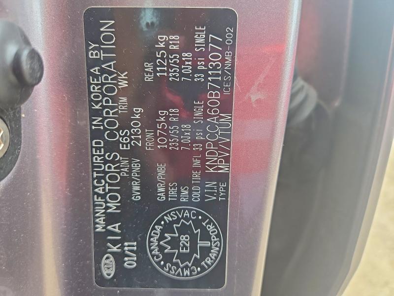 Aukcja sprzedaży 2011 Kia Sportage, vin: KNDPCCA60B7113077, numer aukcji: 64124456