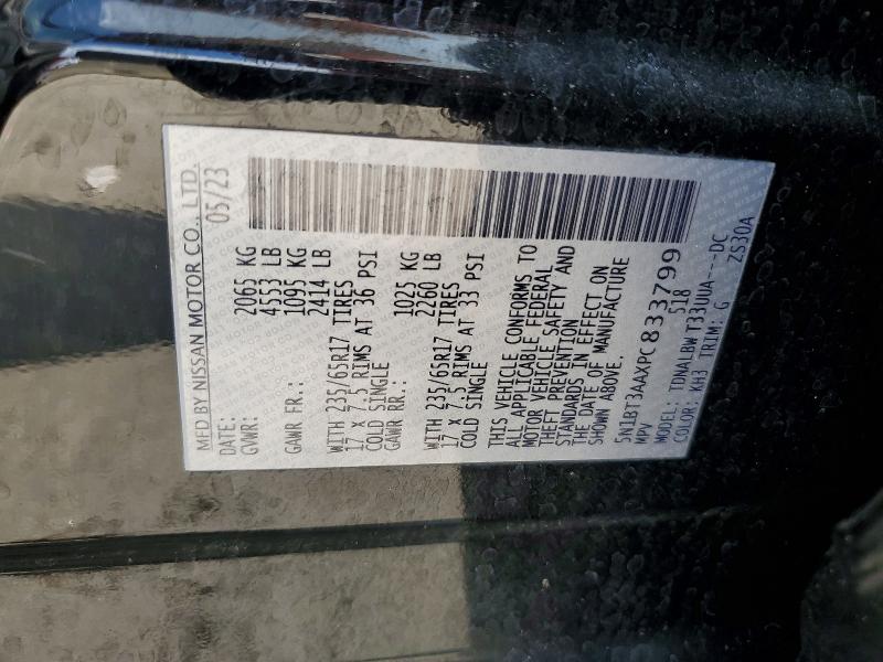 Продажа на аукционе авто 2023 Nissan Rogue, vin: 5N1BT3AAXPC833799, номер лота: 65849606