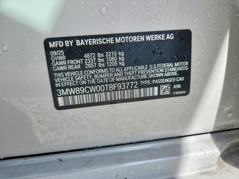 Aukcja sprzedaży 2026 Bmw 330xi, vin: 3MW89CW00T8F93772, numer aukcji: 64238676