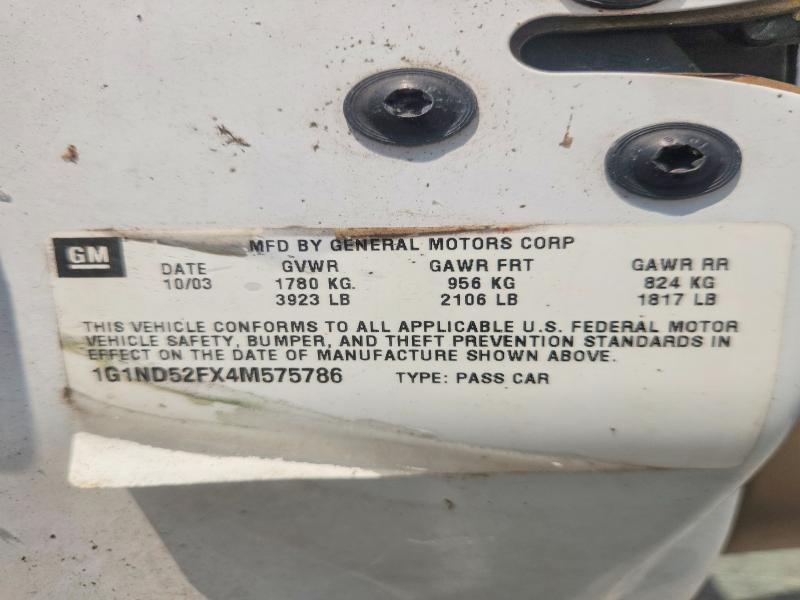 2004 Chevrolet Classic მანქანა იყიდება აუქციონზე, vin: 1G1ND52FX4M575786, აუქციონის ნომერი: 64088926