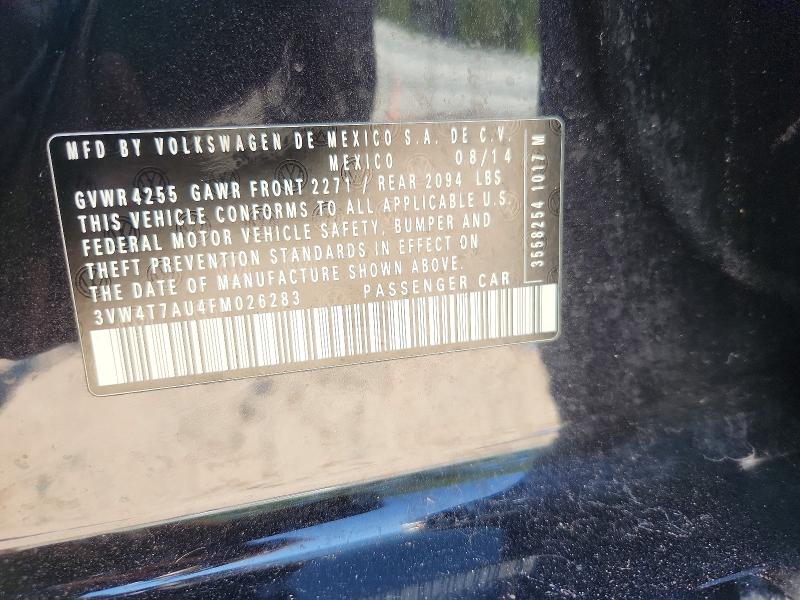 Продажа на аукционе авто 2015 Volkswagen Gti, vin: 3VW4T7AU4FM026283, номер лота: 66204396