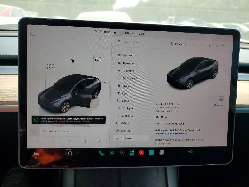 Aukcja sprzedaży 2023 Tesla Model Y, vin: 7SAYGDEE7PA195066, numer aukcji: 61451356