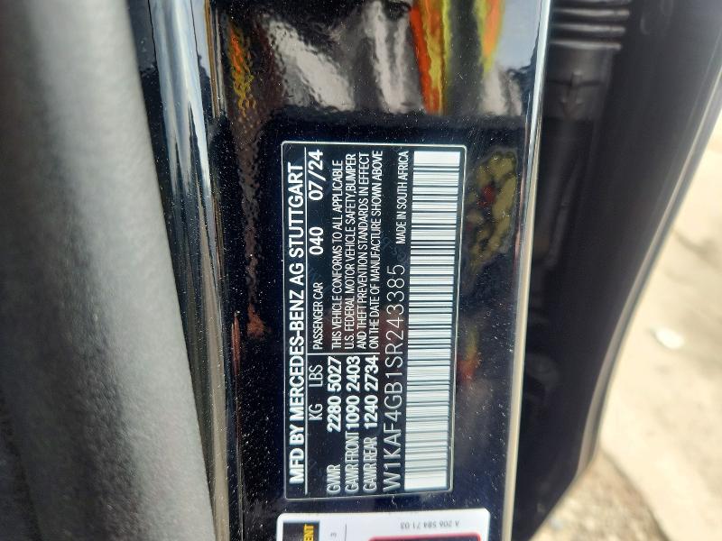 Продажа на аукционе авто 2025 Mercedes-benz C, vin: W1KAF4GB1SR243385, номер лота: 64642696