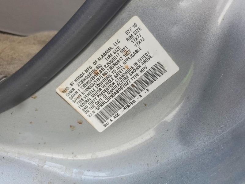 2010 Honda Odyssey მანქანა იყიდება აუქციონზე, vin: 5FNRL3H90AB097027, აუქციონის ნომერი: 63141646