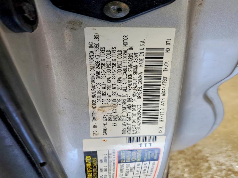 2009 Toyota Tacoma მანქანა იყიდება აუქციონზე, vin: 5TEUU42NX9Z604903, აუქციონის ნომერი: 66286756