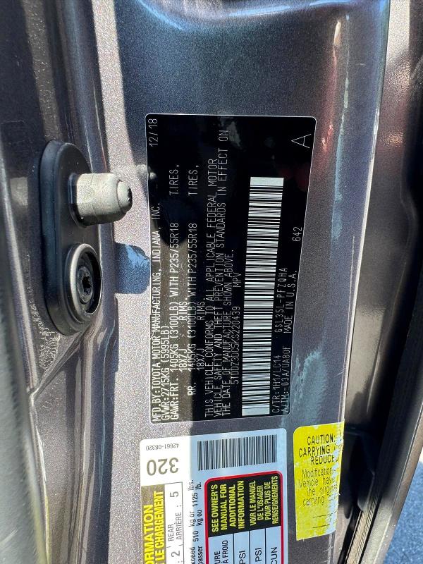 2019 Toyota Sienna მანქანა იყიდება აუქციონზე, vin: 5TDDZ3DC5KS220439, აუქციონის ნომერი: 64675976