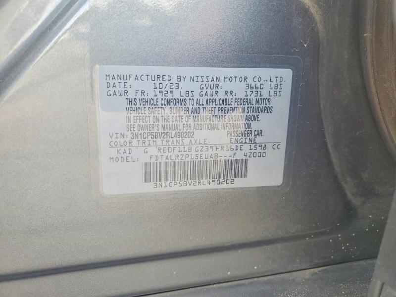 Aukcja sprzedaży 2024 Nissan Kicks, vin: 3N1CP5BV2RL490202, numer aukcji: 66599066