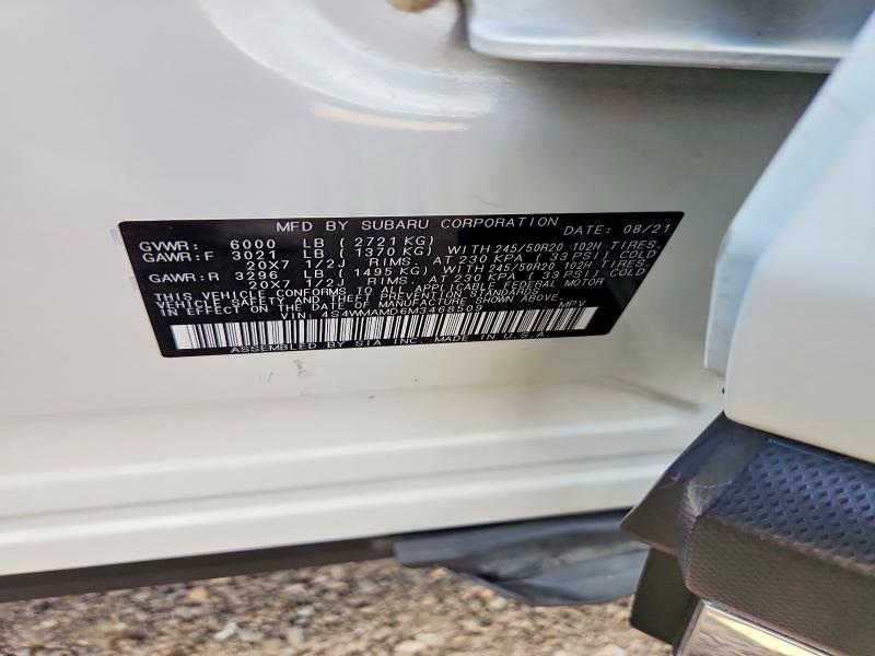 Продаж на аукціоні авто 2021 Subaru Ascent, vin: 4S4WMAMD6M3468509, номер лоту: 64205656