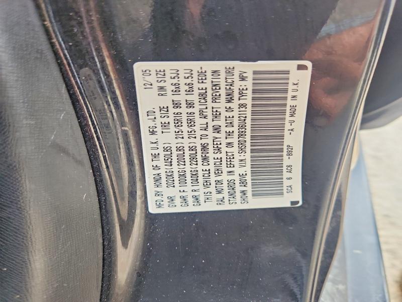 Aukcja sprzedaży 2006 Honda Cr-v, vin: SHSRD78936U421138, numer aukcji: 65656106