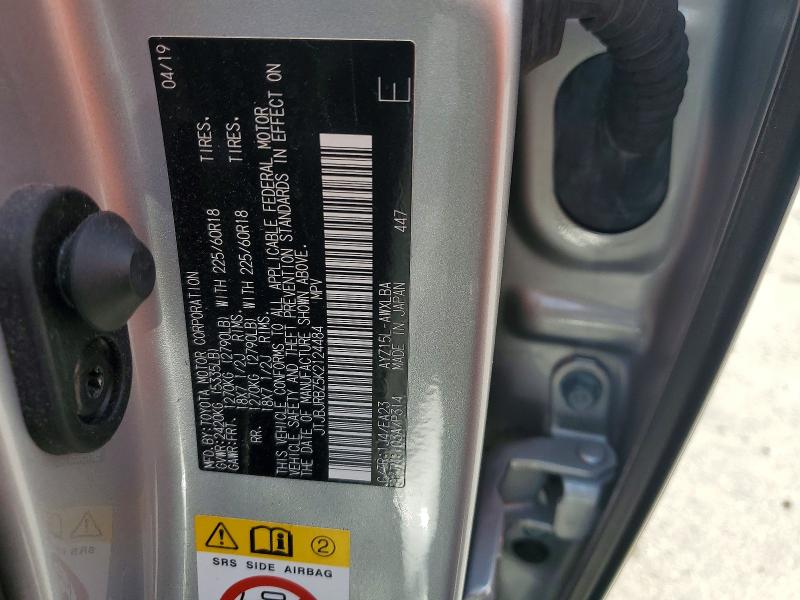 Aukcja sprzedaży 2019 Lexus Nx, vin: JTJBJRBZ5K2124484, numer aukcji: 64579966