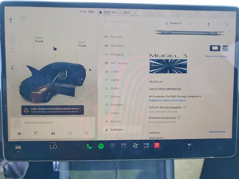 Продажа на аукционе авто 2024 Tesla Model 3, vin: 5YJ3E1ET4RF885048, номер лота: 66472516