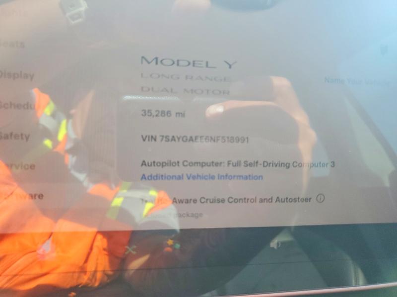 Aukcja sprzedaży 2022 Tesla Model Y, vin: 7SAYGAEE6NF518991, numer aukcji: 64845366