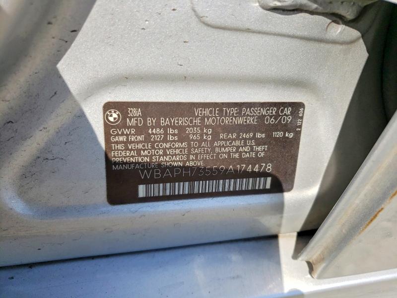 Продажа на аукционе авто 2009 Bmw 328, vin: WBAPH73559A174478, номер лота: 63592936