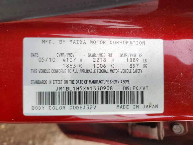 2010 Mazda 3 მანქანა იყიდება აუქციონზე, vin: JM1BL1H5XA1330908, აუქციონის ნომერი: 64584456