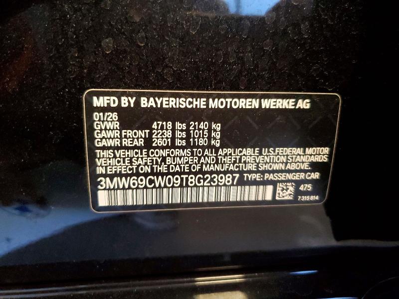 Aukcja sprzedaży 2026 Bmw 330i, vin: 3MW69CW09T8G23987, numer aukcji: 64380066