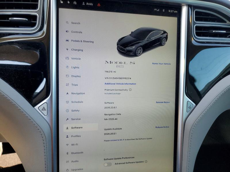 Auction sale of the 2014 Tesla Model S, vin: 5YJSA1H19EFP52314, lot number: 66242046