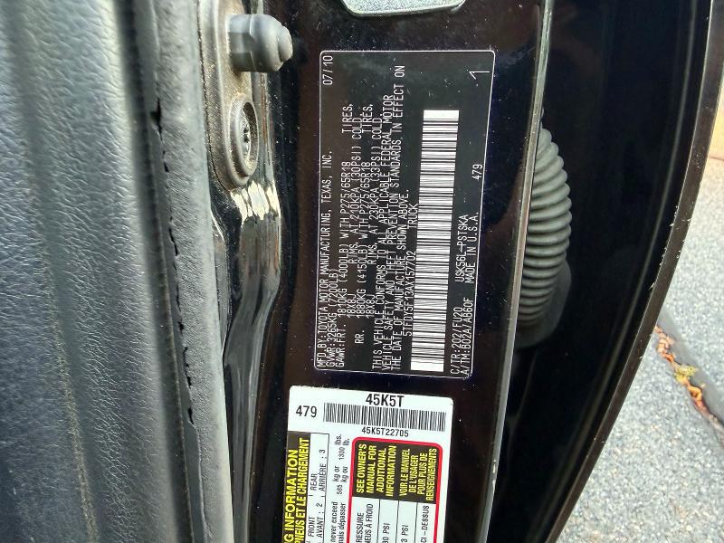 65758766 :رقم المزاد ، 5TFDY5F13AX157702 vin ، 2010 Toyota Tundra مزاد بيع